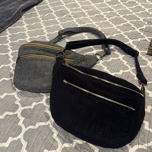 Set of 2 fabric sling bags